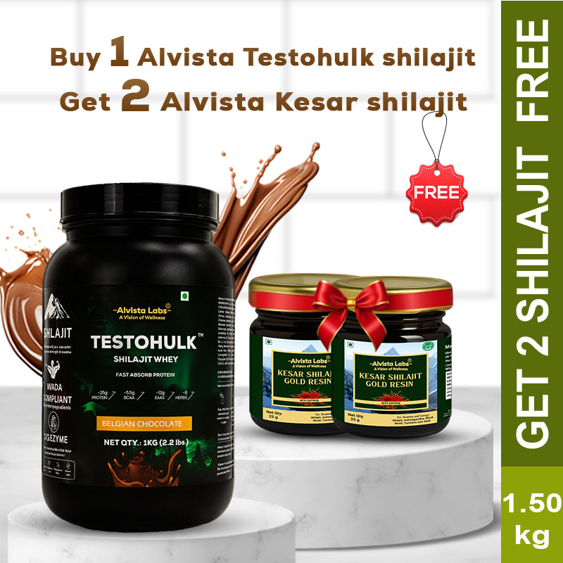 Testohulk + 2 Shilajit Free Combo