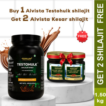 Testohulk + 2 Shilajit Free Combo