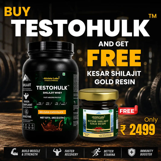 Alvista Labs Kesar Shilajit 24K Carat Gold with Triple Strength L-Carnitine Liquid Combo (2 × 450 ml)