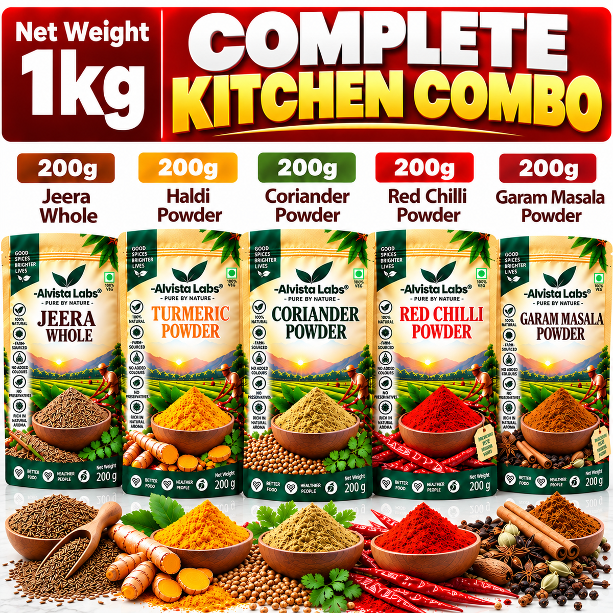 Alvista Labs Natural Complete Kitchen Combo - 1 kg