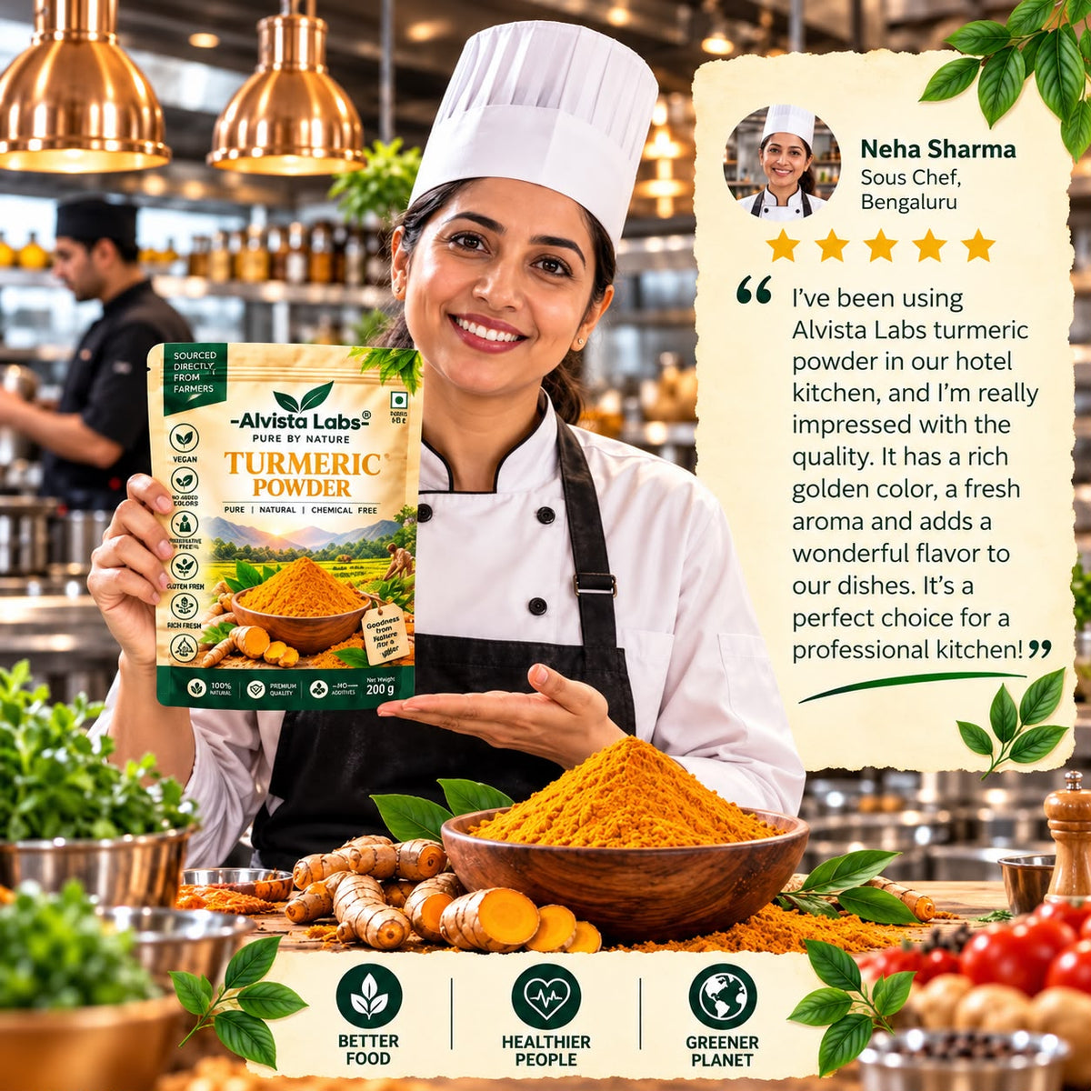 Alvista Labs Natural Turmeric Powder   (Haldi) 500g