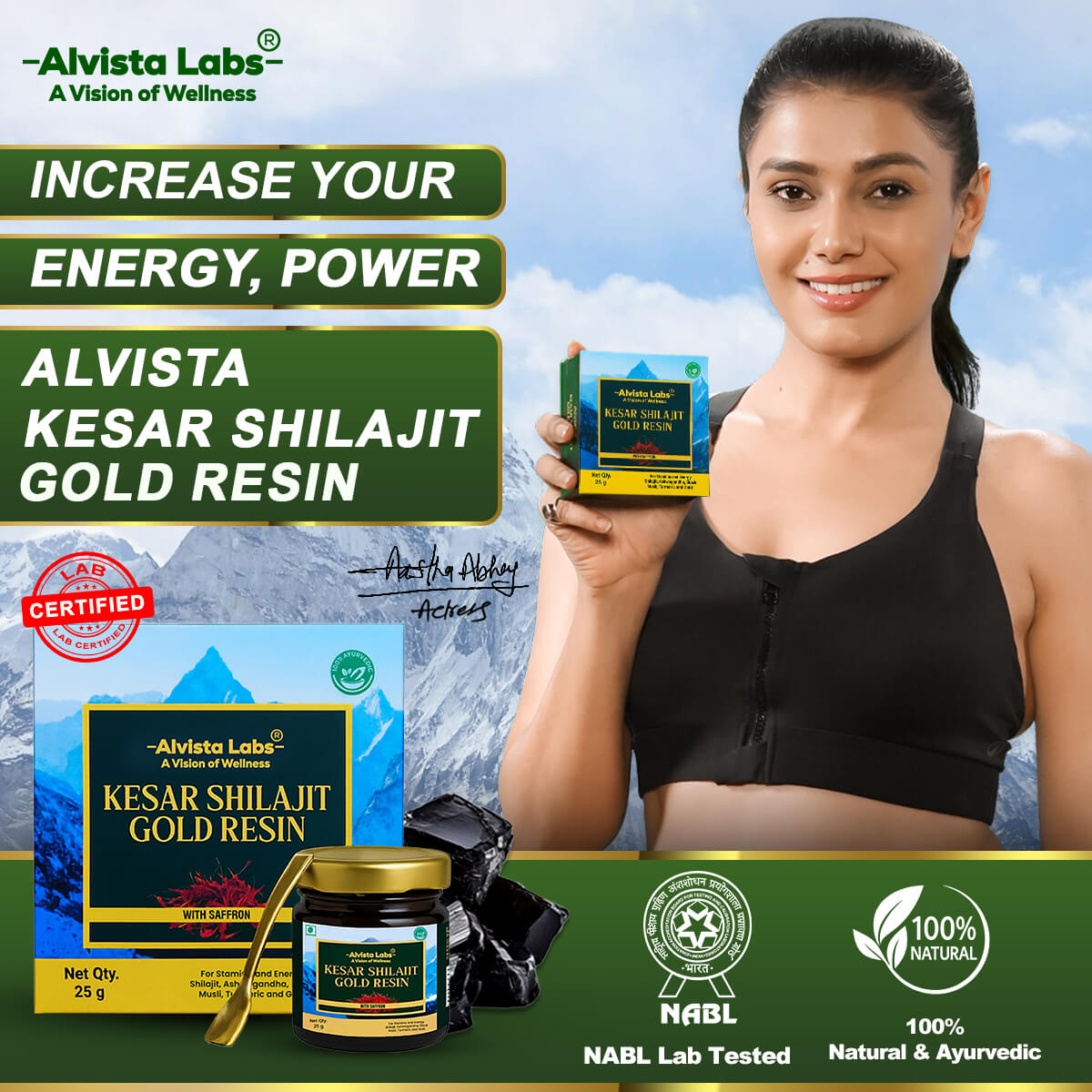 Alvista Kesar Shilajit Gold Resin - 2 Shilajit Combo