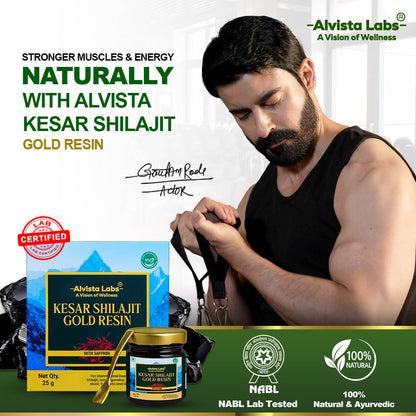 Alvista Kesar Shilajit Gold Resin - 2 Shilajit Combo