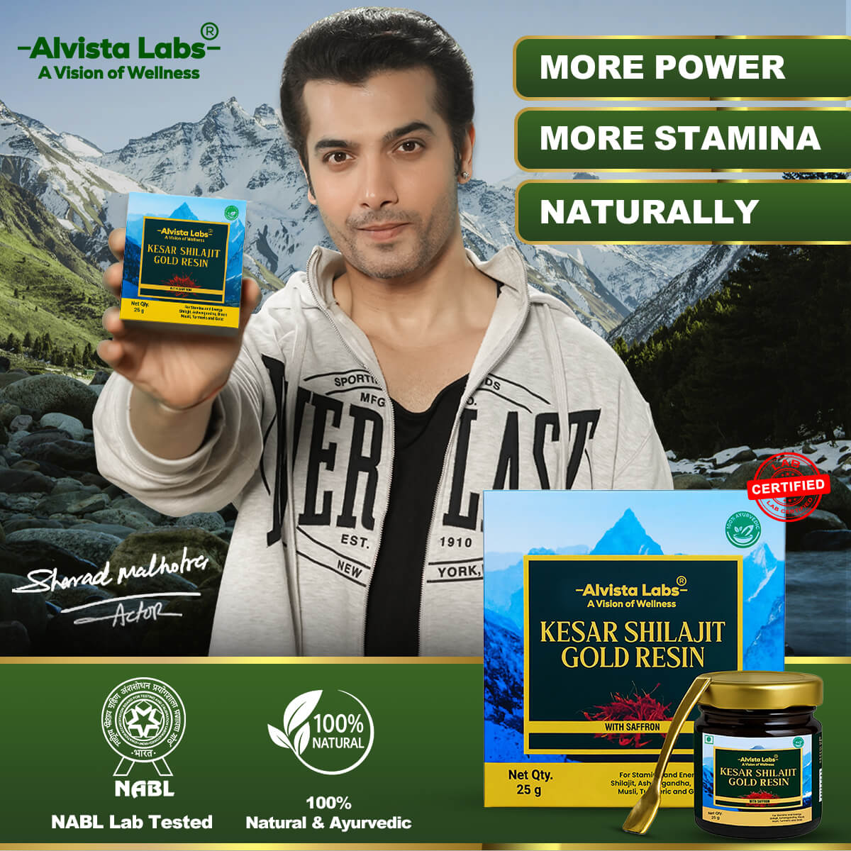 Alvista Kesar Shilajit Gold Resin - 2 Shilajit Combo