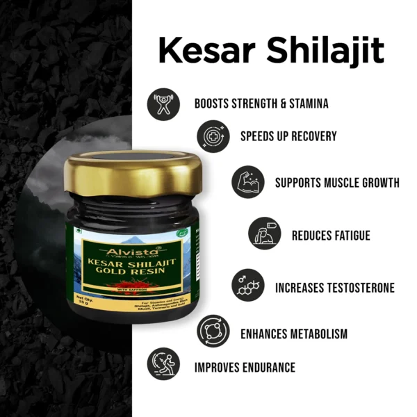 Alvista Kesar Shilajit Gold Resin |100% Ayurvedic|Rich in Fulvic Acid|80+Minerals - Image 5